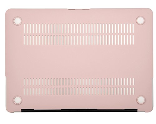 MOSISO Funda Dura Compatible con Macbook Air 13(A1369/A1466, Versión 2010-2017), Carcasa Rígida de Plástico Protectora &Teclado Cubierta&Paño de Limpieza,Cuarzo Rosa