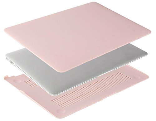 MOSISO Funda Dura Compatible con Macbook Air 13(A1369/A1466, Versión 2010-2017), Carcasa Rígida de Plástico Protectora &Teclado Cubierta&Paño de Limpieza,Cuarzo Rosa