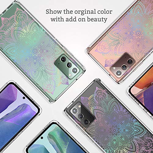MOSNOVO - Carcasa para Galaxy Note 20, 5G, diseño de henna de gradiente transparente con absorción de golpes, suave TPU para Samsung Galaxy Note 20 5G