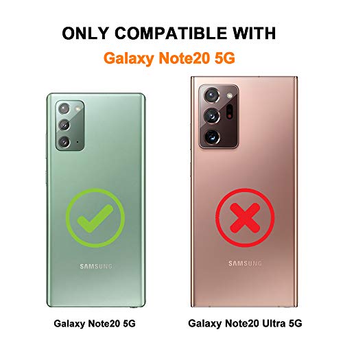 MOSNOVO - Carcasa para Galaxy Note 20, 5G, diseño de henna de gradiente transparente con absorción de golpes, suave TPU para Samsung Galaxy Note 20 5G