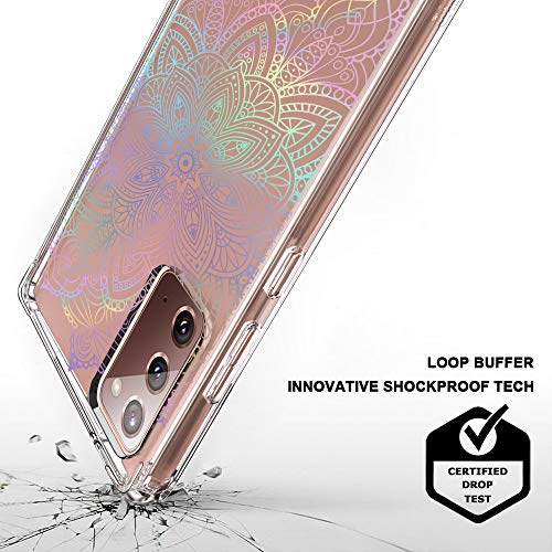 MOSNOVO - Carcasa para Galaxy Note 20, 5G, diseño de henna de gradiente transparente con absorción de golpes, suave TPU para Samsung Galaxy Note 20 5G