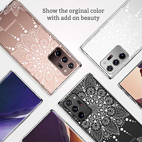 MOSNOVO Funda para Galaxy Note 20 Ultra, a prueba de golpes TPU Bumper Slim Clear Case con lindo diseño para Samsung Galaxy Note 20 Ultra 5G teléfono caso cubierta - blanco Henna