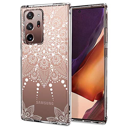 MOSNOVO Funda para Galaxy Note 20 Ultra, a prueba de golpes TPU Bumper Slim Clear Case con lindo diseño para Samsung Galaxy Note 20 Ultra 5G teléfono caso cubierta - blanco Henna