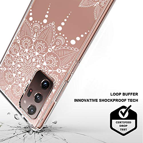 MOSNOVO Funda para Galaxy Note 20 Ultra, a prueba de golpes TPU Bumper Slim Clear Case con lindo diseño para Samsung Galaxy Note 20 Ultra 5G teléfono caso cubierta - blanco Henna