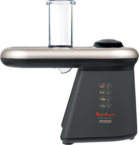 Moulinex DJ905810 - Rallador eléctrico, 280 W, acero inoxidable, negro/plata