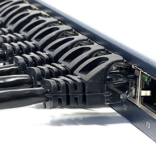 Mr. Tronic 15m Cable de Red Ethernet Latiguillo | CAT6, AWG24, CCA, UTP, RJ45 (15 Metros, Negro)