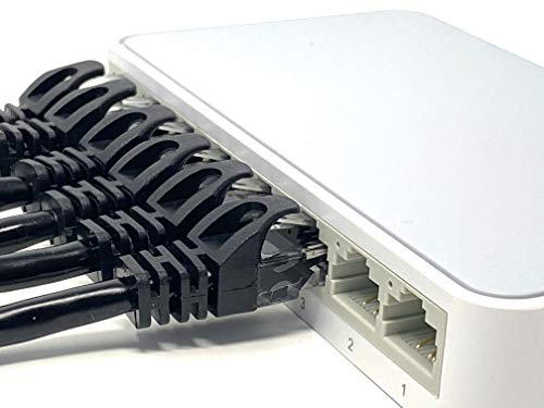 Mr. Tronic 15m Cable de Red Ethernet Latiguillo | CAT6, AWG24, CCA, UTP, RJ45 (15 Metros, Negro)