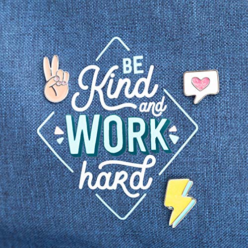 Mr. Wonderful Mochila Azul, Backpack - Be kind and work hard Unisex niños, Multicolor, Talla única