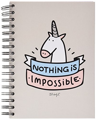 Mr; Wonderful Woa02463 Libreta De Color Con Mensaje "Nothing Is Impossible"