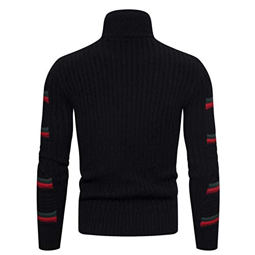 Mr.BaoLong&Miss.GO jerséis De Punto para Hombrejerséis De Punto para Hombrejerséis De Punto con Cuello Alto para Hombre Suéteres De Jacquard Europeos