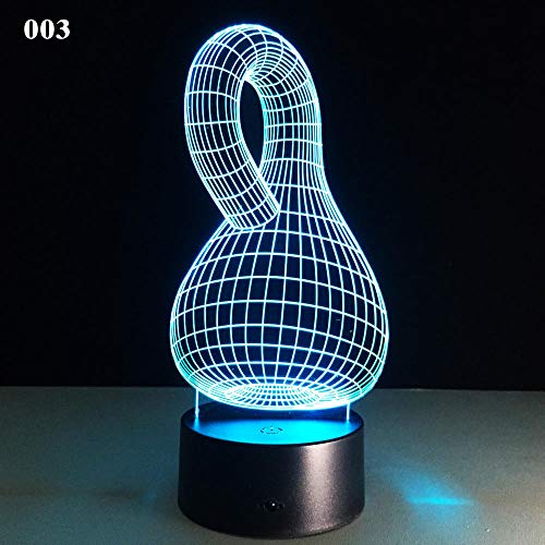 Msrahves Luz De Ilusión Led 16 Colores Inteligente 3D Luz Nocturna Botella De Klein Abstracto Toque De Atenuación De Control Remoto Luz De Cabecera Niños O Adulto Regalos Para Halloween Navidad