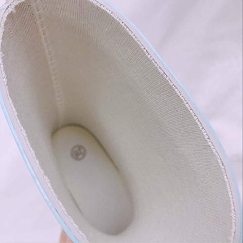 MTCDBD Rayas niños Rainboots de Caucho Impermeable Diseñador Antideslizante Tubo Medio Slip-en los Cargadores Botas de Lluvia (Color : Sky Blue, Shoe Size : 11)