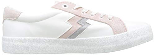 MTNG Attitude 69596 - Zapatillas para Mujer, Action PU Blanco/Softmet Gris Rosa Claro, 39 EU