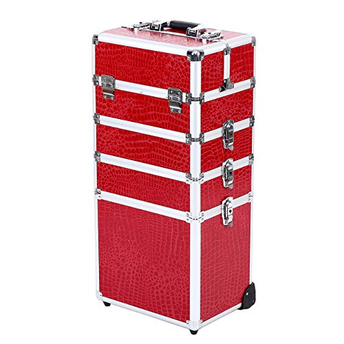 MuGuang 5 en 1 universal beauty case trolley Maletín para maquillaje Estuche de maquillaje Neceser de