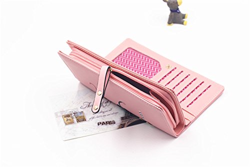 Mujeres Monedero del Embrague Largo Cremallera de la PU del Cuero Carteras Lindo Gato Billetera para niñas por Kfnire (Negro)