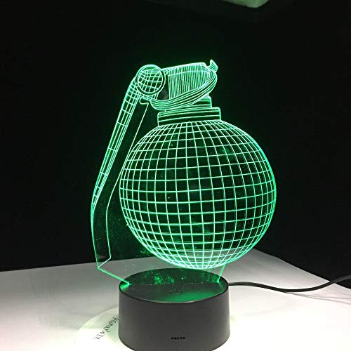 Multicolor bomba tridimensional 3D lámpara de mesa regalo de los niños escritorio regalo novio jugador | iluminación indirecta luz ambiental luz nocturna