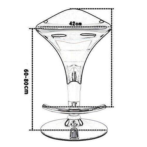 MuMa Silla de la Barra de Tres Niveles de Gas Bar Giratorio de 360 ​​Grados de Alta Taburete con Ocio Volver for la Barra casera Cafe Uso (Color : Romantic Kiss Fruit Green)