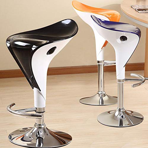 MuMa Silla de la Barra de Tres Niveles de Gas Bar Giratorio de 360 ​​Grados de Alta Taburete con Ocio Volver for la Barra casera Cafe Uso (Color : Romantic Kiss Fruit Green)