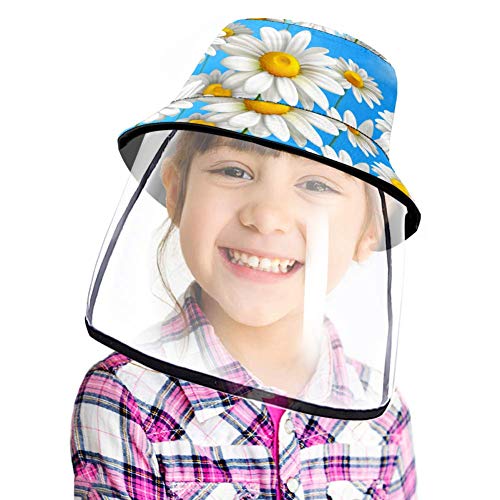 MUMIMI - Sombrero de verano plegable con diseño de margaritas blancas, camomila, sombrero de pescador, anti rayos UV Multicolor multicolor Large