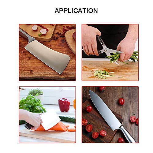 Mumusuki Piedra de afilar Cuchillos Resistente al Calor 400 Grano Hogar Corindón Blanco Amoladora de Cuchillos Rojos Grindstone Whetstone Kitchen Tool