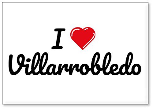 Mundus Souvenirs - Amo Villarrobledo, Imán para Nevera (diseño 2)