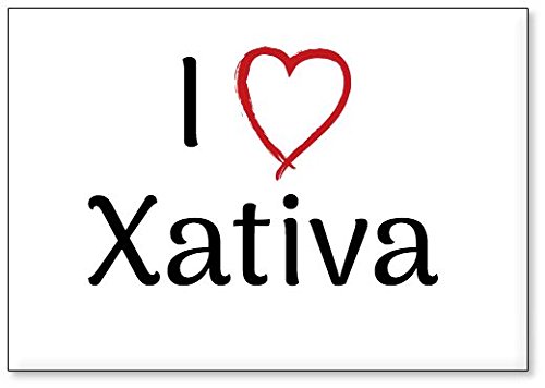 Mundus Souvenirs - Amo Xativa, Imán para Nevera (diseño 1)