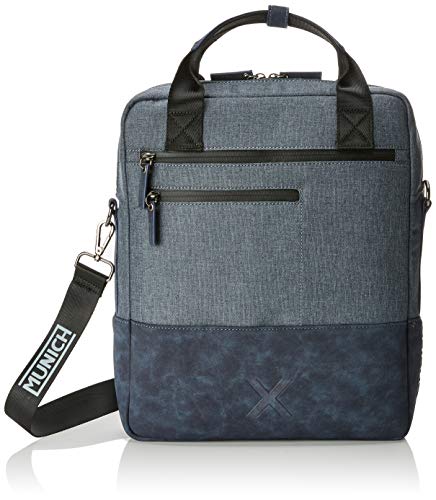Munich Briefcase City Casual, Mochila para Hombre, Azul (Navy), 8x38x31 cm (W x H x L)