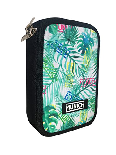 Munich Pattern Estuches, 20 cm, Verde