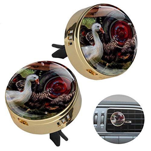 MUOOUM - Ambientador para coche, diseño de ganso y gallinas