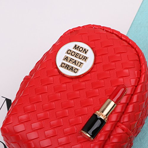 museourstyty - Mini Mochila para pintalabios y Monedas, Bolso de Mano, Llavero, Llavero BK 10x6x4cm/3.94x