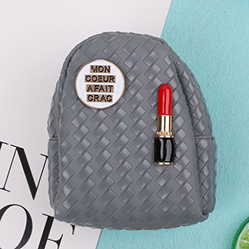 museourstyty - Mini Mochila para pintalabios y Monedas, Bolso de Mano, Llavero, Llavero BK 10x6x4cm/3.94x