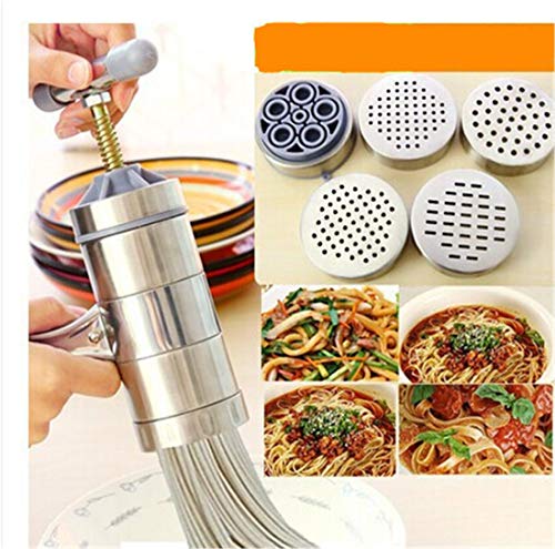 Muuzoning - Máquina profesional de acero inoxidable para hacer tallarines, espagueti, fideos de arroz, pasta, verduras, frutas, utensilio multifuncional de cocina
