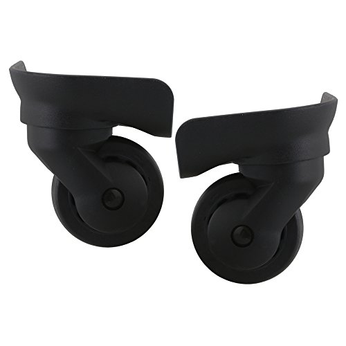 Mxfans - Juego de 2 ruedas de repuesto para maletas, color negro (8,3 x 10,4 x 5,2 cm), color negro