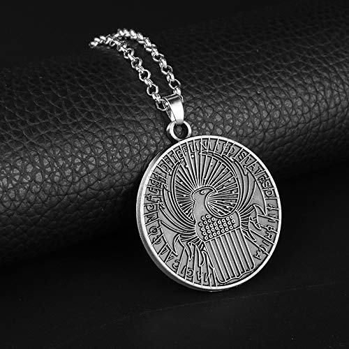 MXWY Collar De Hombres Y Mujeres Cabeza De Águila Logo Colgante Retro Suéter Cadena Joyería Pareja Regalo