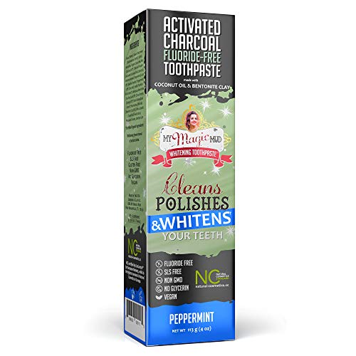 MY MAGIC MUD - Activated Charcoal Whitening Toothpaste Peppermint - 4 oz. (113 g)