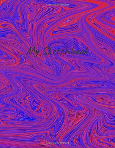 My Sketchbook: Colorful Abstract swirls Large Sketchpad for Drawing, Painting and Doodling