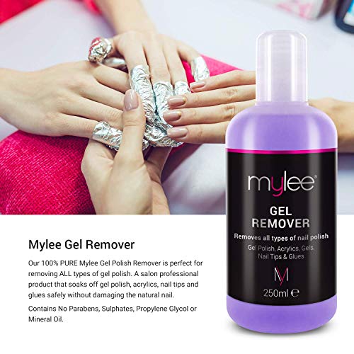 Mylee – Kit de lámpara LED convexa para secado de esmaltes en 15 segundos con esmaltes para uña en gel, base, capa superior, paño y quitaesmaltes (Negro)