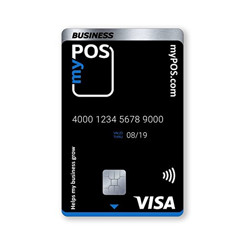MyPOS Mini (Black) sin papel Chip y PIN Lector de tarjetas de crédito con batería de larga duración, tarjeta de datos para conexión a Internet constante y constante para pagos sin contacto
