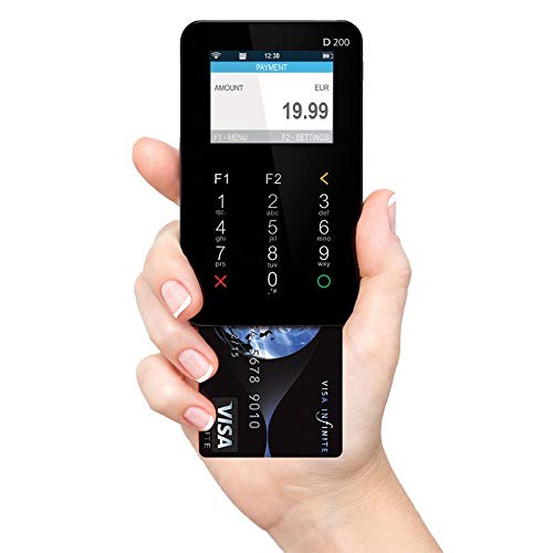 MyPOS Mini (Black) sin papel Chip y PIN Lector de tarjetas de crédito con batería de larga duración, tarjeta de datos para conexión a Internet constante y constante para pagos sin contacto