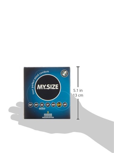 My.Size - Set de preservativos (3 unidades, tallas disponibles: 57, 60 y 64 mm)
