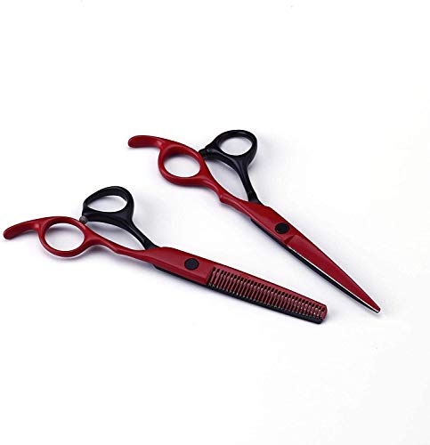 N / A Afilada Tijera Negros Pelo de Alta dureza Estilista Japonesa Sala de Estar y peluquería Adelgazamiento de peluquería Profesional cortó el Pelo Tijeras de Acero Inoxidable y 440c blan.