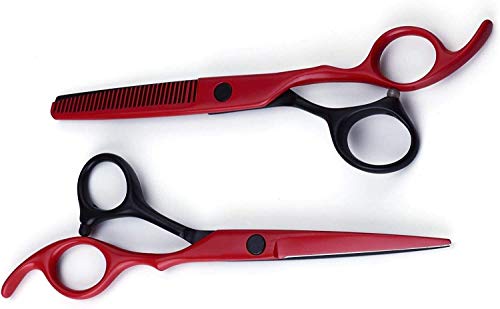 N / A Afilada Tijera Negros Pelo de Alta dureza Estilista Japonesa Sala de Estar y peluquería Adelgazamiento de peluquería Profesional cortó el Pelo Tijeras de Acero Inoxidable y 440c blan.