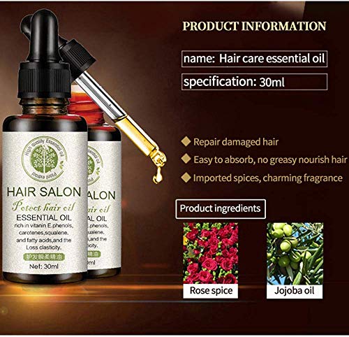 N / A Hair Salon Protect Hair Essential Oil, Leave-in Essential Oil Smooth Suppleness, Natural Herbal Essence Anti Hair Loss Hair Serum For Thinning Hair, Thickening, Regrowth (1pcs)