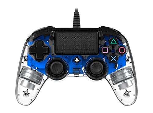 Nacon PS4OFCPADCLBLUE - Mando Compacto para PS4, Azul Transparente