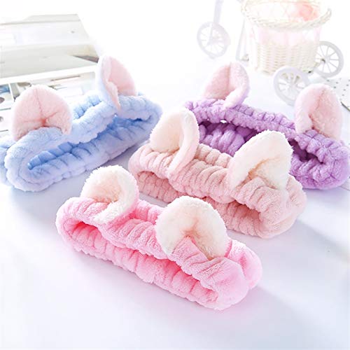 Nai-storage SPA Diadema, Mujeres Paño Grueso y Suave Elástico de Maquillaje Lavarse Cara Abrigo la Cabeza, For Todas Las Estaciones de Estética Facial Yoga Ducha Deportes (Color : B, Size : 17 CM)