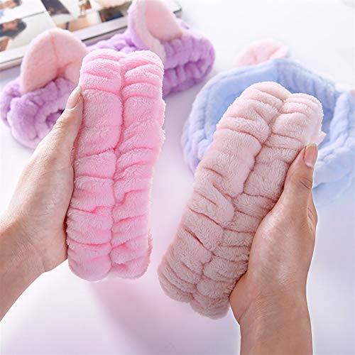 Nai-storage SPA Diadema, Mujeres Paño Grueso y Suave Elástico de Maquillaje Lavarse Cara Abrigo la Cabeza, For Todas Las Estaciones de Estética Facial Yoga Ducha Deportes (Color : B, Size : 17 CM)