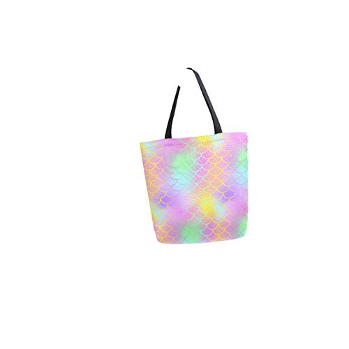 NaiiaN Escala abstracta Fantastic Mermaid Fish Skin Correa ligera para mujeres Niñas Damas Bolso de mano Bolsos de mano Monedero Compras Bolsos de hombro vintage