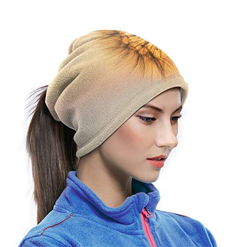 naizi Diente de León Silueta Sunset Cielo Zen Yoga Zen Nature Diente de León Oro Unisex Microfibra Cuello Calentador Headwear Bufanda Máscara para Invierno Frío Máscara Bandana Pasamontañas
