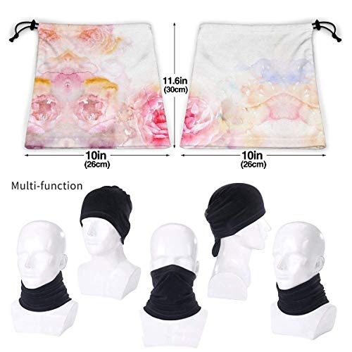 naizi Nature Garden Romántico Victoriano Flores Rosas Hojas Unisex Microfibra Cuello Calentador Headwear Cara Bufanda Mascarilla Para Invierno Frío Máscara Bandana Pasamontañas