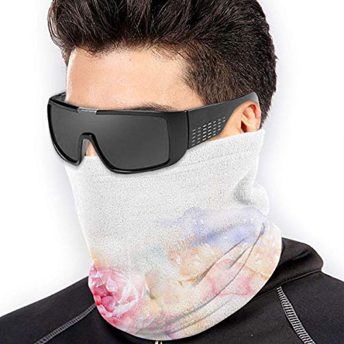 naizi Nature Garden Romántico Victoriano Flores Rosas Hojas Unisex Microfibra Cuello Calentador Headwear Cara Bufanda Mascarilla Para Invierno Frío Máscara Bandana Pasamontañas